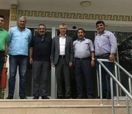 Başkan Aybak, Yolkonak Belediye Başkanı Nurettin Dinç’i ziyaret etti