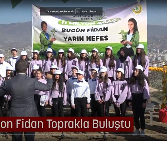 11 Milyon fidan toprakla buluştu