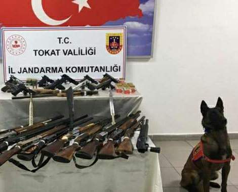 Tokat’ta silah kaçakçılığı operasyonuna 16 gözaltı