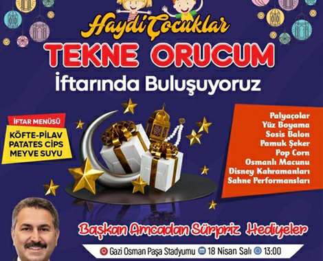 Tokat Belediyesi, ‘Tekne Orucum’ geleneğini devam ettiriyor