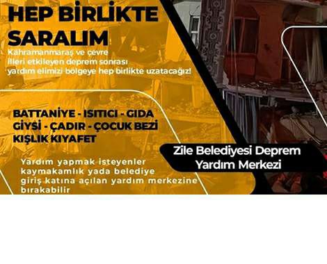 Zile, Yardım elini deprem bölgesine uzattı