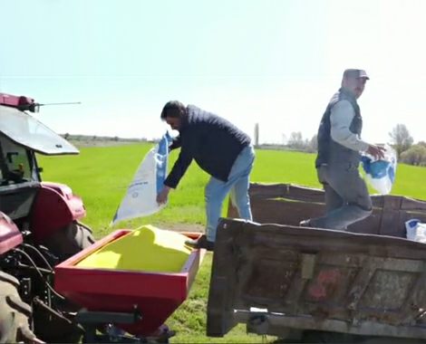 Yeşilyurt’ta çiftçiler için ücretsiz arpa tohumu çalışmaları başladı