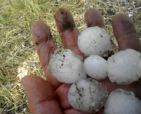Tokat’ta ekili arazileri dolu vurdu
