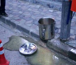 Korkutan yemek kazanı fünye ile patlatıldı