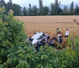Takla atan araçta 1 kişi hayatını kaybetti: 1’i ağır 4 yaralı