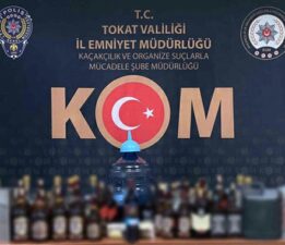 Tokat’ta bir köye sahte içki operasyonu