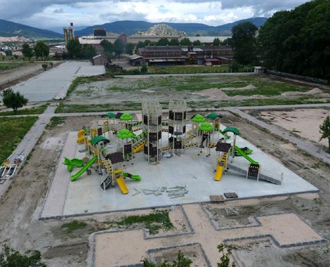 Turhal’ın en büyük çocuk parkı: Millet Bahçesi 2. Etap’ta yükseliyor