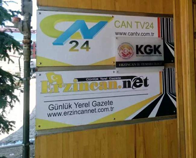 Erzincan’da basın kuruluşu saldırıya uğradı