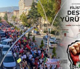 Tokatlılar “Soykırıma İsyan, Filistin’e Destek Yürüyüşü” için meydanlara indi