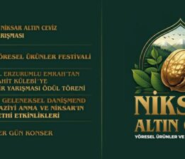 Niksar Altın Ceviz Yöresel Ürünler ve Kültür Festivali bugün başlıyor