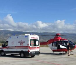 Helikopter ambulans 22 günlük bebek için havalandı