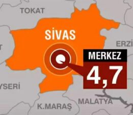 Sivas’ta 4.7 büyüklüğündeki deprem kamerada