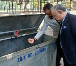 Başkan Sargın, Çöp konteynerlerinin dezenfekte işlemini inceledi