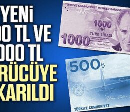Herkesin beklediği 500 ve 1000’lik banknotlar görücüye çıktı