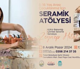 Çocuklar bu pazar “Zeynep Hilal Karasu” ile seramik atölyesinde