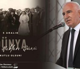 Vekil Kadim Durmaz’ın “5 Aralık Dünya Kadın Hakları” günü mesajı