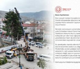 Tokat Valiliği, “Gülbahar Hatun Cami’nde ağaç kesimi değil, Düzenleme var”