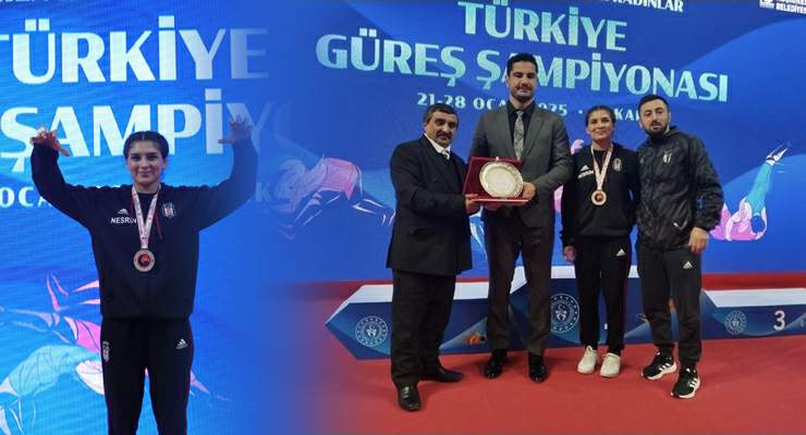 Türkiye Şampiyonası’nda Tokatlı güreşçimiz Nesrin Baş şampiyon oldu