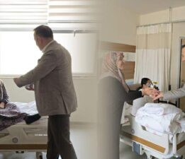 Turhal Belediye Başkanı Ural, kendi ürettikleri çiçeklerle hastalara moral verdi