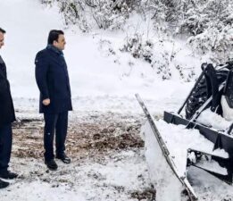 Karla mücadele çalışmalarına Vali Köklü ve Kaymakam Çeçen’den inceleme