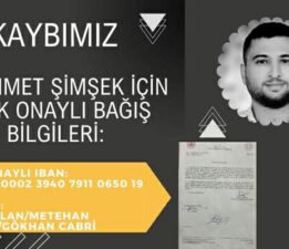 Dr. Ahmet Şimşek için, “Valilik Onaylı Dayanışma Kampanyası”