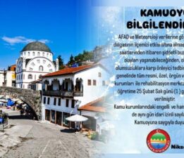 Niksar’da olumsuz hava şartları nedeniyle eğitime 1 gün ara