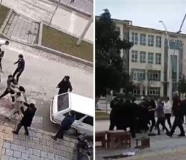 Tokat’ta sopalı tabureli kavga kamerada