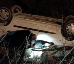Takla akan otomobilden sağ çıktılar