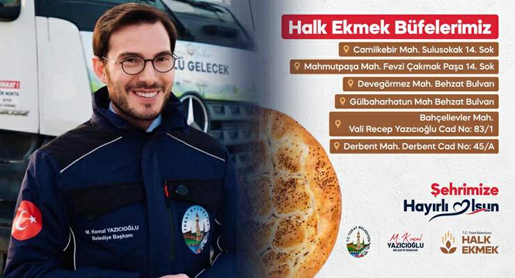 Tokat’ta halk ekmek büfeleri 1 Mart’ta hizmete giriyor
