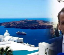 Sürekli sallanan Santorini Adası’ndan 11 bin kişi ayrıldı