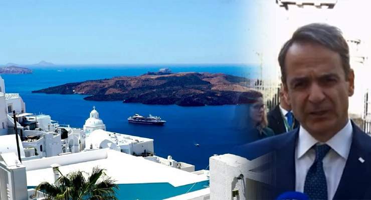 Sürekli sallanan Santorini Adası’ndan 11 bin kişi ayrıldı