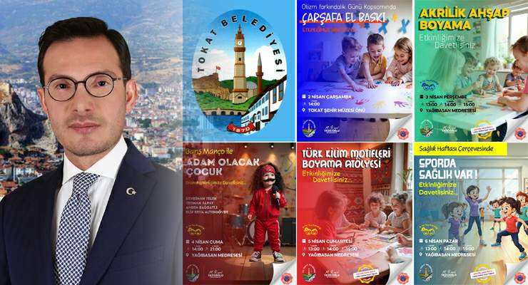 Tokat Belediyesi’nden çocuklar için nisan ayında 5 etkinlik