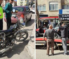Zile’de tescilsiz ve plakasız motosikletlere sıkı denetim