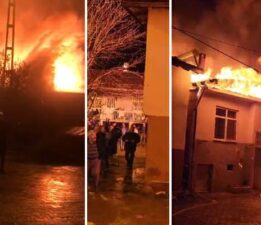 Tokat’ta köyde çıkan yangında 3 ev kullanılamaz hale geldi