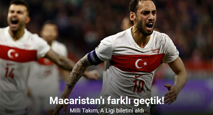Macaristan’ı farklı geçtik! A Milli Takım A Ligi biletini aldı