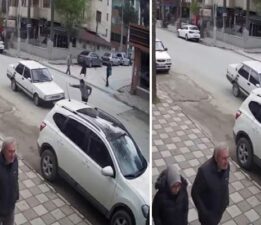 Zile’de yayaya otomobilin çarpma anı kameraya yansıdı