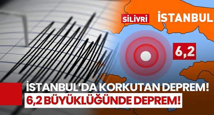 İstanbul’da 6,2 büyüklüğünde deprem