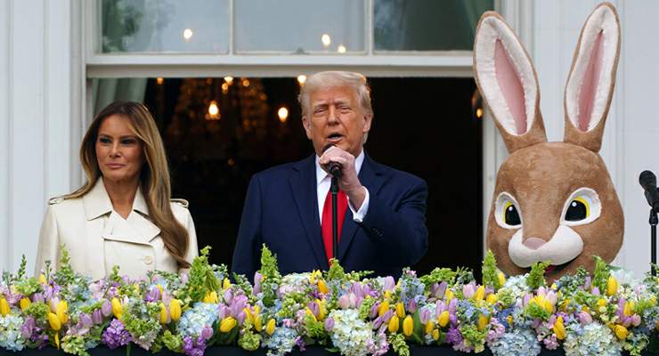 Trump, Paskalya yumurta yuvarlama töreninde konuştu
