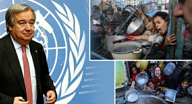 BM Genel Sekreteri Guterres: “Gazze’nin tamamı kıtlık riski altında”