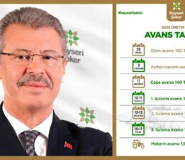Kayseri Şeker, 2025 Üretim Yılı için Avans Takvimi’ni açıkladı
