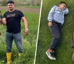 Tuttuğu 14 kiloluk turnayı bebek gibi kucağında salladı