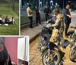 Motosiklet sürücülerine ceza yağdı; onlar ise çekirdek yiyerek izledi