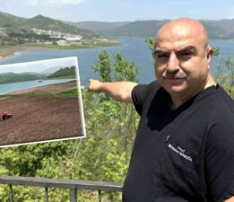 Almus’ta baraj suları çekildi, ortaya çıkan alan tarıma açıldı
