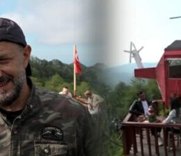 Rizeli’nin dağ başına yaptığı ‘Lazkopter’ ilgi odağı oldu