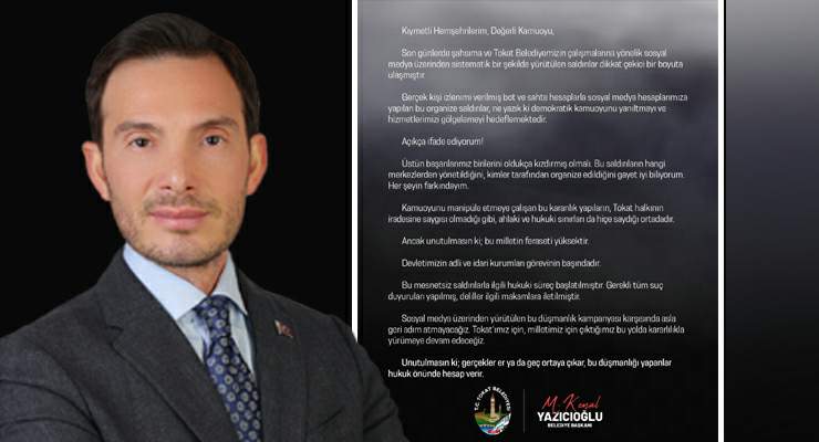 Başkan Yazıcıoğlu, “Organize saldırılara karşı geri adım atmayacağız”