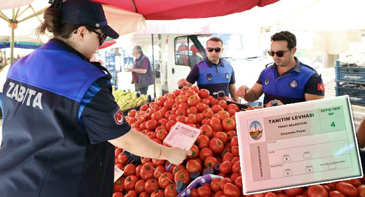 Tokat Belediyesi pazarcı esnafına “Tanıtım Levhaları” dağıttı