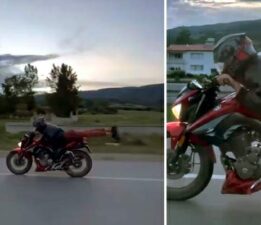 Tehlikeli akım, Motosikleti yüzüstü yatarak sürdü