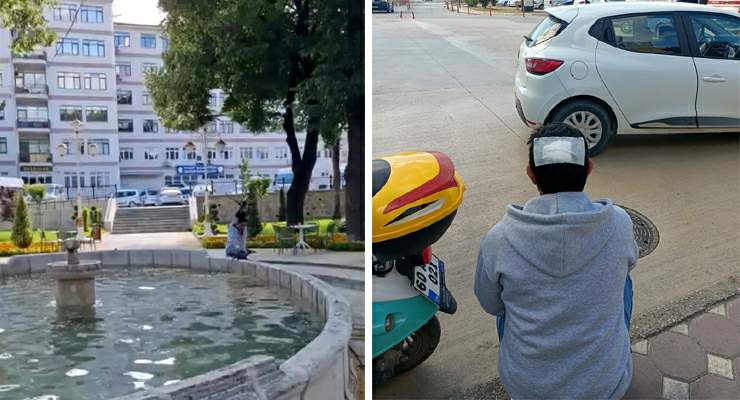 Yavru kargayı kurtarmak istedi, diğer karganın saldırısıyla hastanelik oldu