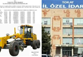 Tokat İl Özel İdaresi’nden büyük satış, İş makineleri ihaleyle yeni sahiplerini arıyor