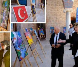 Gökmedrese’de öğrencilerin özgün çalışmaları sanatseverlerle buluştu